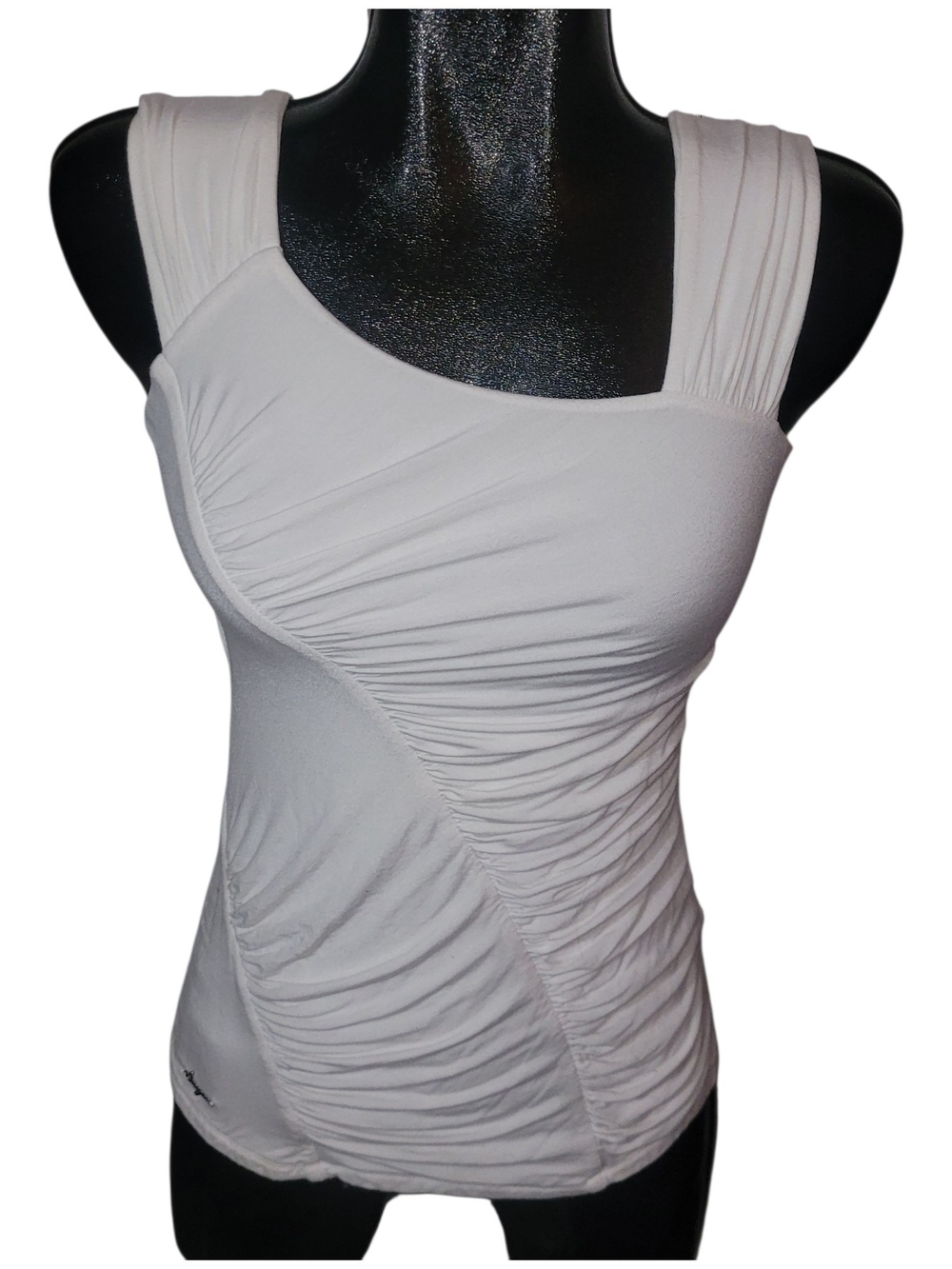 Women’s White Ruched Tank Top